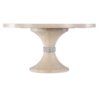 Transitional Round Pedestal Dining Table