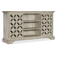 Contemporary 2-Door Entertainment Console with Adjustable Shelves