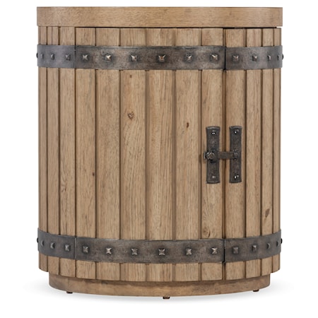 Wine Barrel End Table