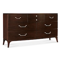 Transitional 8-Drawer Dresser with Removable Felt Jewelry Tray