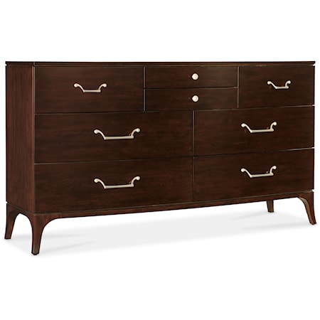 Transitional 8-Drawer Dresser with Removable Felt Jewelry Tray