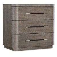 Contemporary 3-Drawer Nightstand with Soft-Closing Drawers