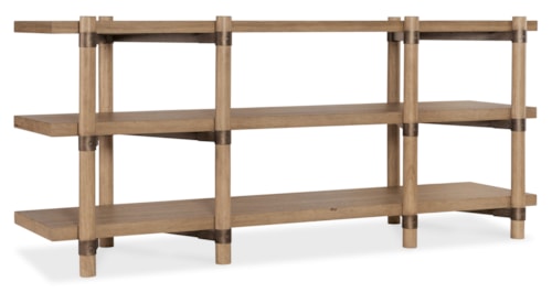 Rustic Console Table with Metal Brackets