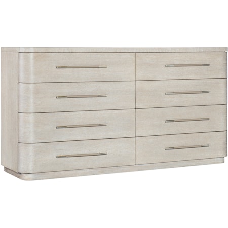 Contemporary 8-Drawer Dresser with Felt-Lined Drawers