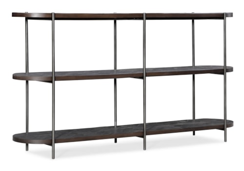 Industrial Console Table with Metal and Reclaimed Wood Crates