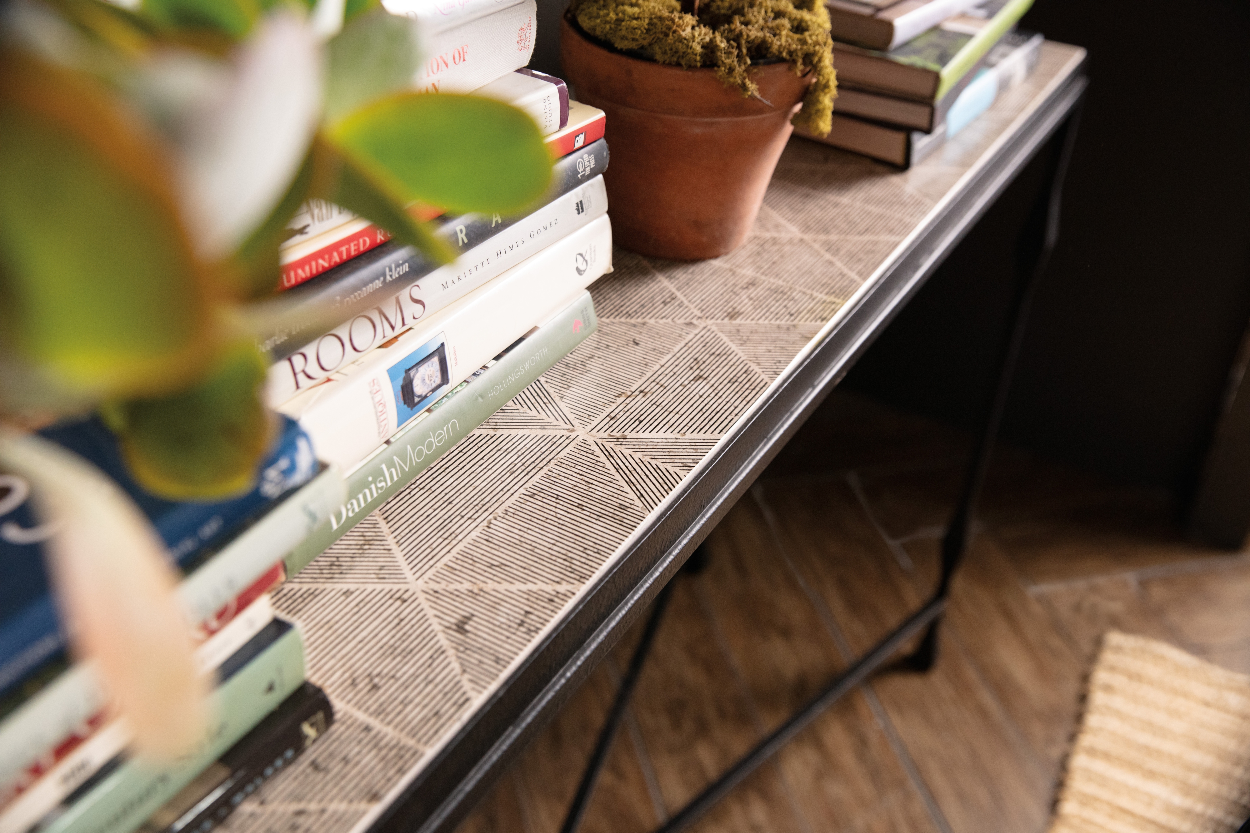 Metal-Wood Console Table