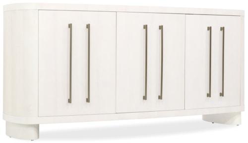 Transitional 3-Door Credenza with Silverware Tray