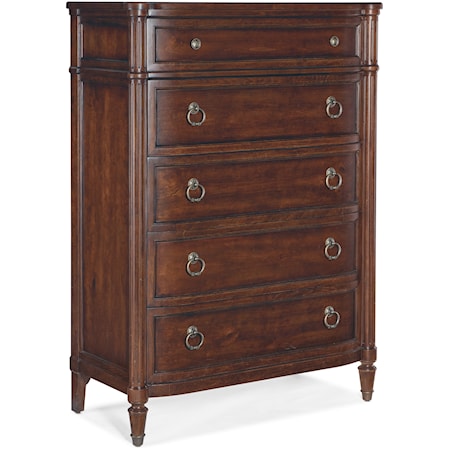 Traditional 5-Drawer Bedroom Chest