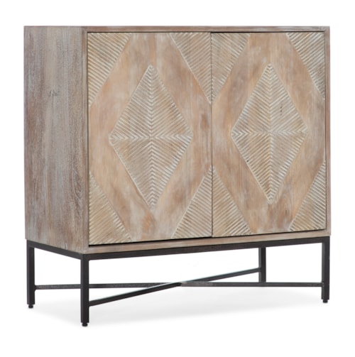 Casual 2 Door Chest with Metal Legs