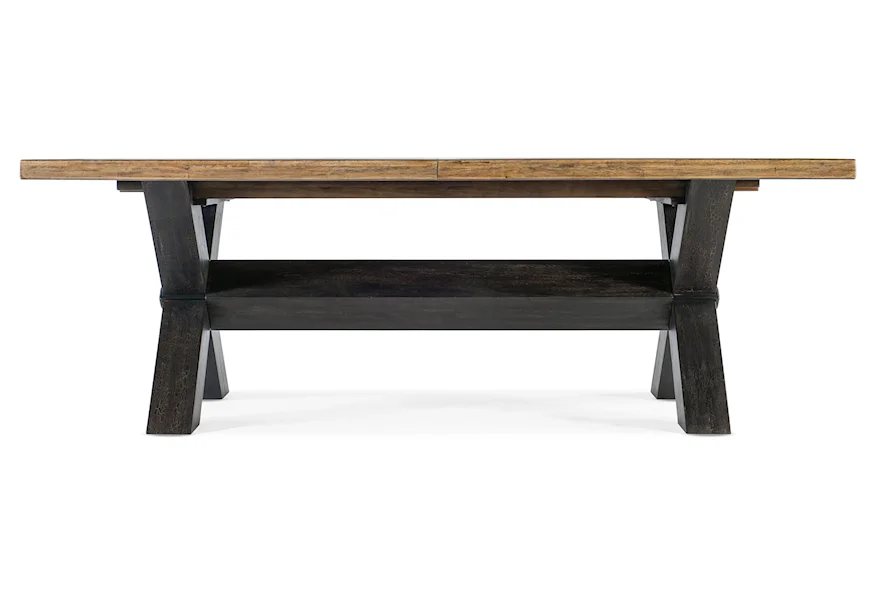 Big Sky Trestle Dining Table with Table Leaves by Hooker Furniture at Stoney Creek Furniture 