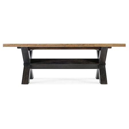 Trestle Dining Table with Table Leaves