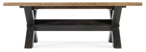 Casual Trestle Dining Table with Table Leaves