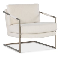 Transitional Upholstered Accent Chair with Metal Frame