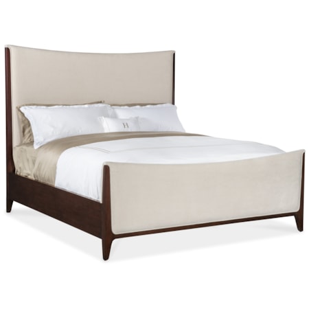 King Upholstered Panel Bed