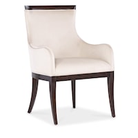 Transitional Upholstered Dining Arm Chair