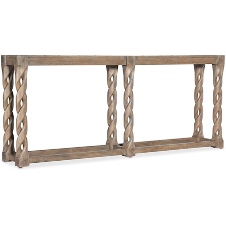 Contemporary Skinny Console Table with Twisted Legs