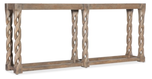 Contemporary Skinny Console Table with Twisted Legs