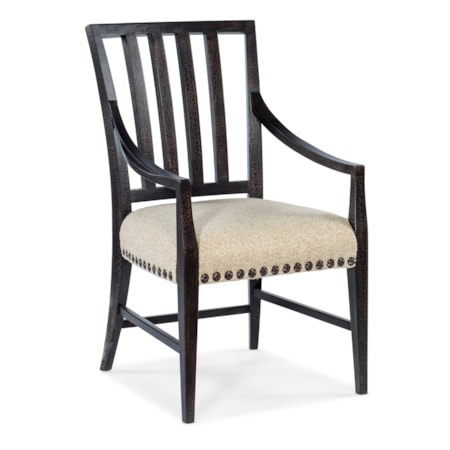 Arm Chair with Upholstered Cushion