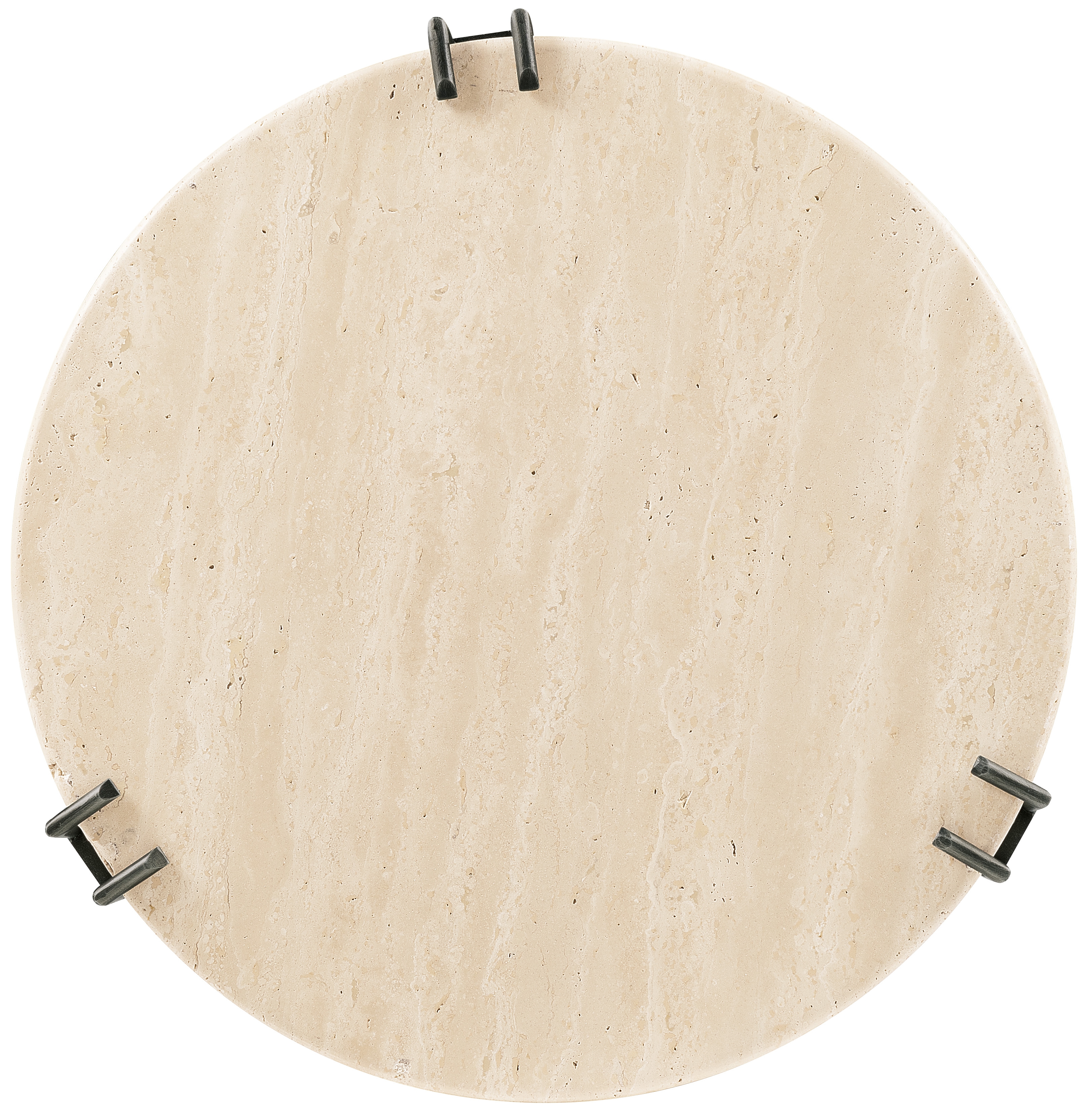 Hooker Furniture Driftwood Round Stone-Top Metal Spot Table