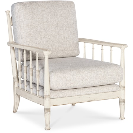 Transitional Upholstered Accent Chair with Wood Frame