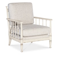 Transitional Upholstered Accent Chair with Wood Frame