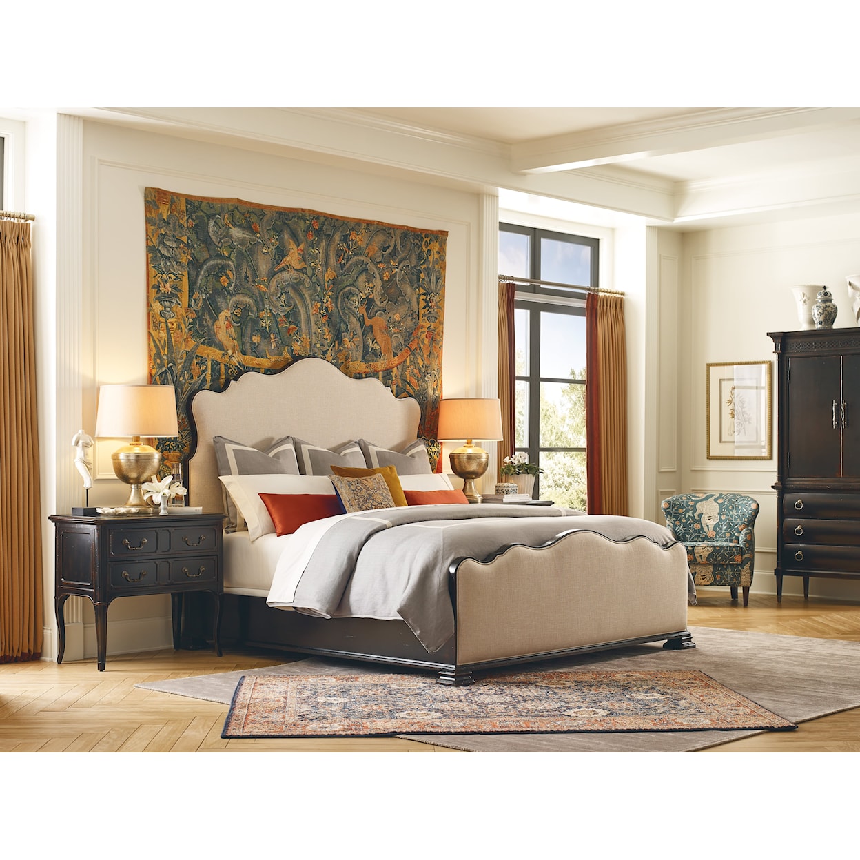 Hooker Furniture Charleston King Upholstered Bed