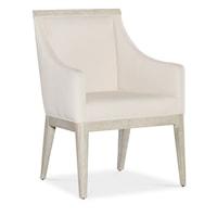 Contemporary Upholstered Dining Arm Chair