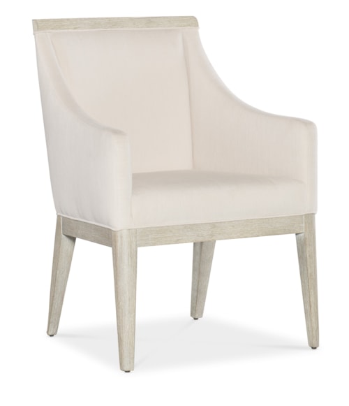 Contemporary Upholstered Dining Arm Chair