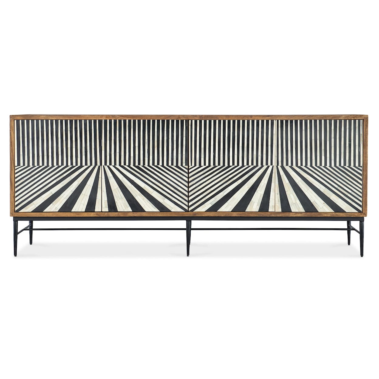 Hooker Furniture Commerce and Market 4-Door Linear Perspective Storage Credenza