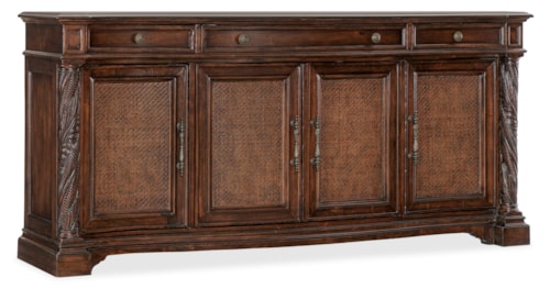 Traditional 4-Door Buffet with 3-Drawers