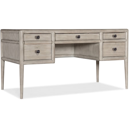 Transitional Writing Desk with File Drawer