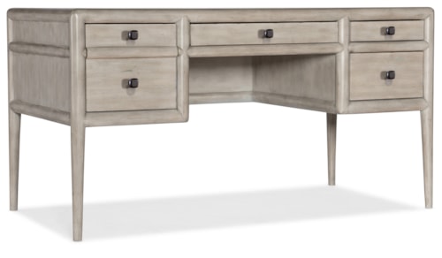 Transitional Writing Desk with File Drawer