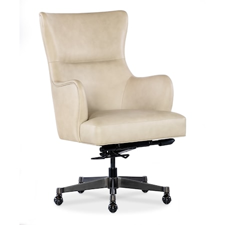 Transitional Executive Tilt Swivel Chair with Wing Back
