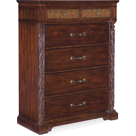 Traditional 6-Drawer Dresser with Felt Lined Drawers