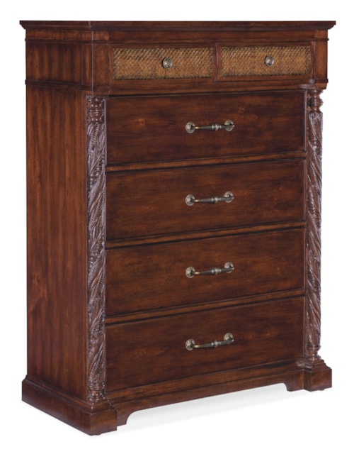 Traditional 6-Drawer Dresser with Felt Lined Drawers