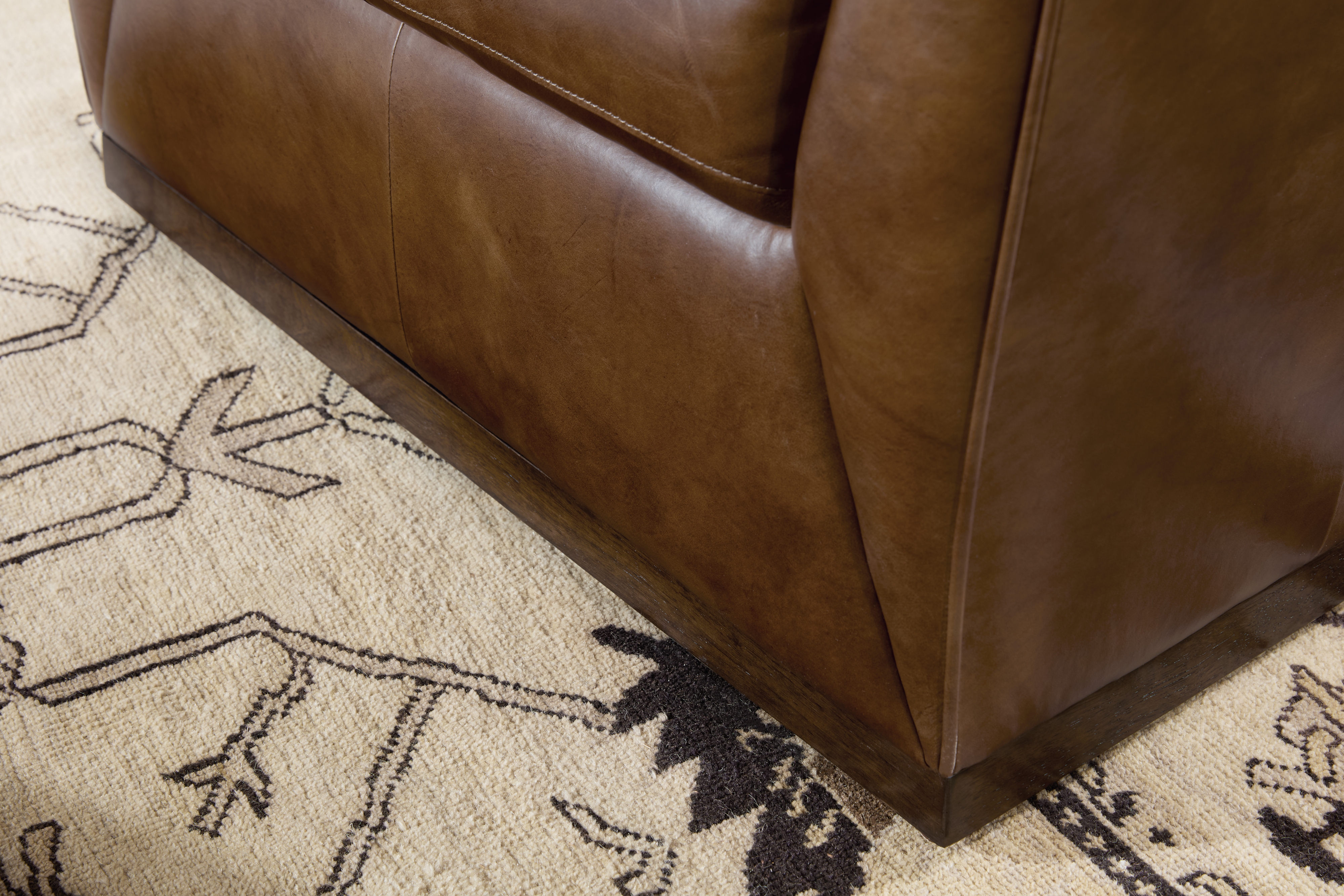 Hooker Furniture Fairfax Leather Flared-Arm Sofa