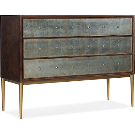 Transitional Chest with Three Push-To-Open Drawers