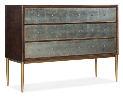 Transitional Chest with Three Push-To-Open Drawers