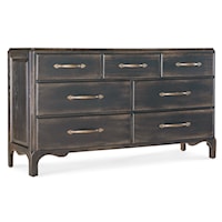 Traditional 7-Drawer Dresser with Self-Closing Drawers