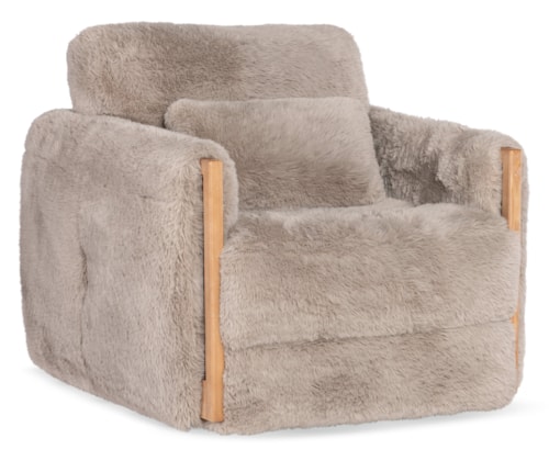 Contemporary Swivel Chair with Kidney Pillow