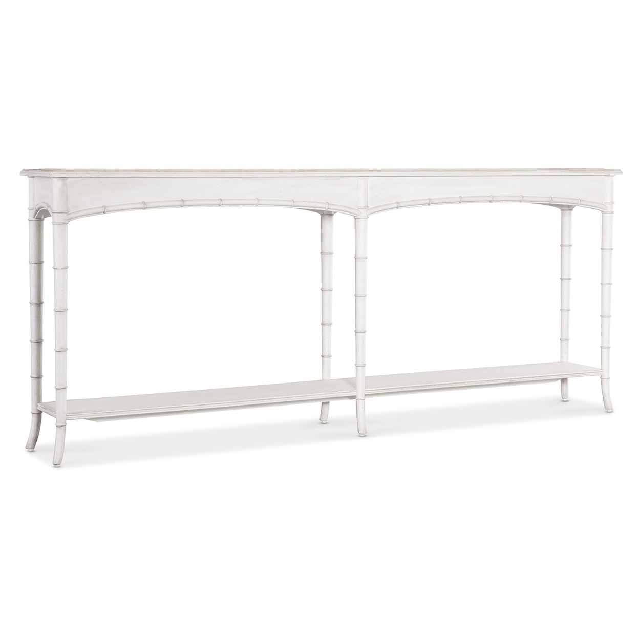 Hooker Furniture Charleston Console Table with Fixed Display Shelves