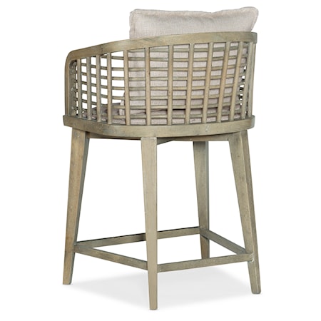 Barrel Back Counter Stool