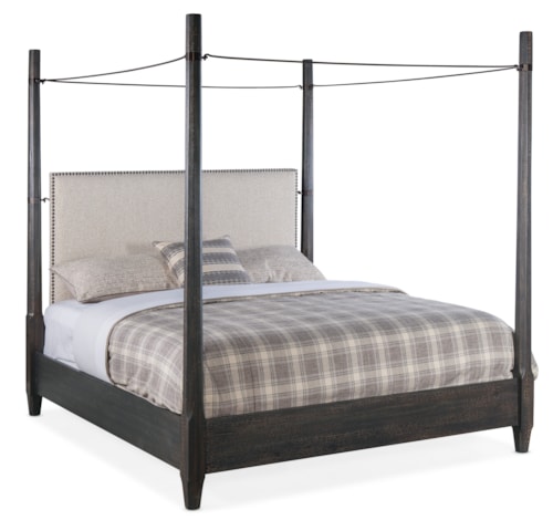 Casual King Poster Bed with Canopy