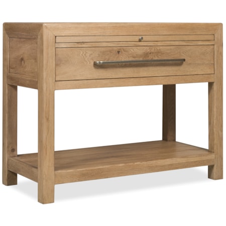 Stone-Top Single-Drawer Nightstand