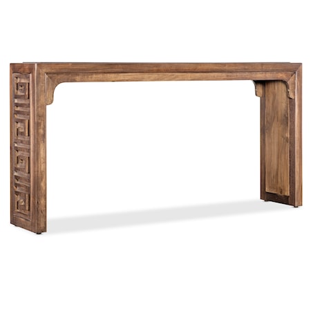 Console Table with Tempered Glass