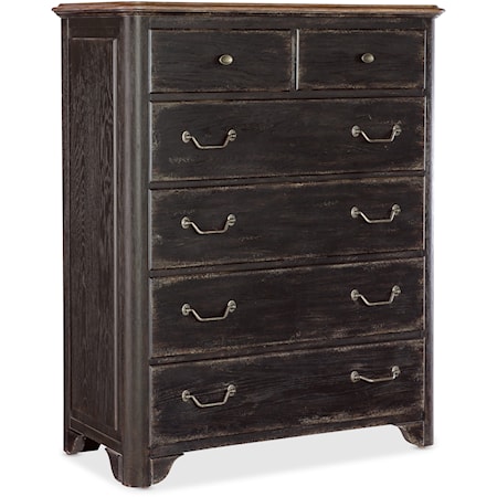 Traditional 6-Drawer Bedroom Chest