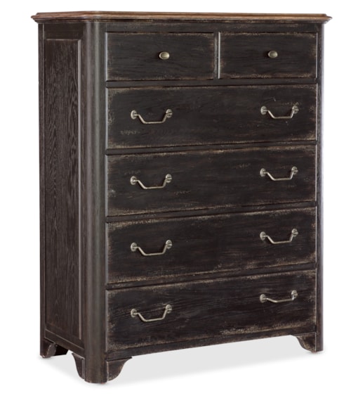 Traditional 6-Drawer Bedroom Chest