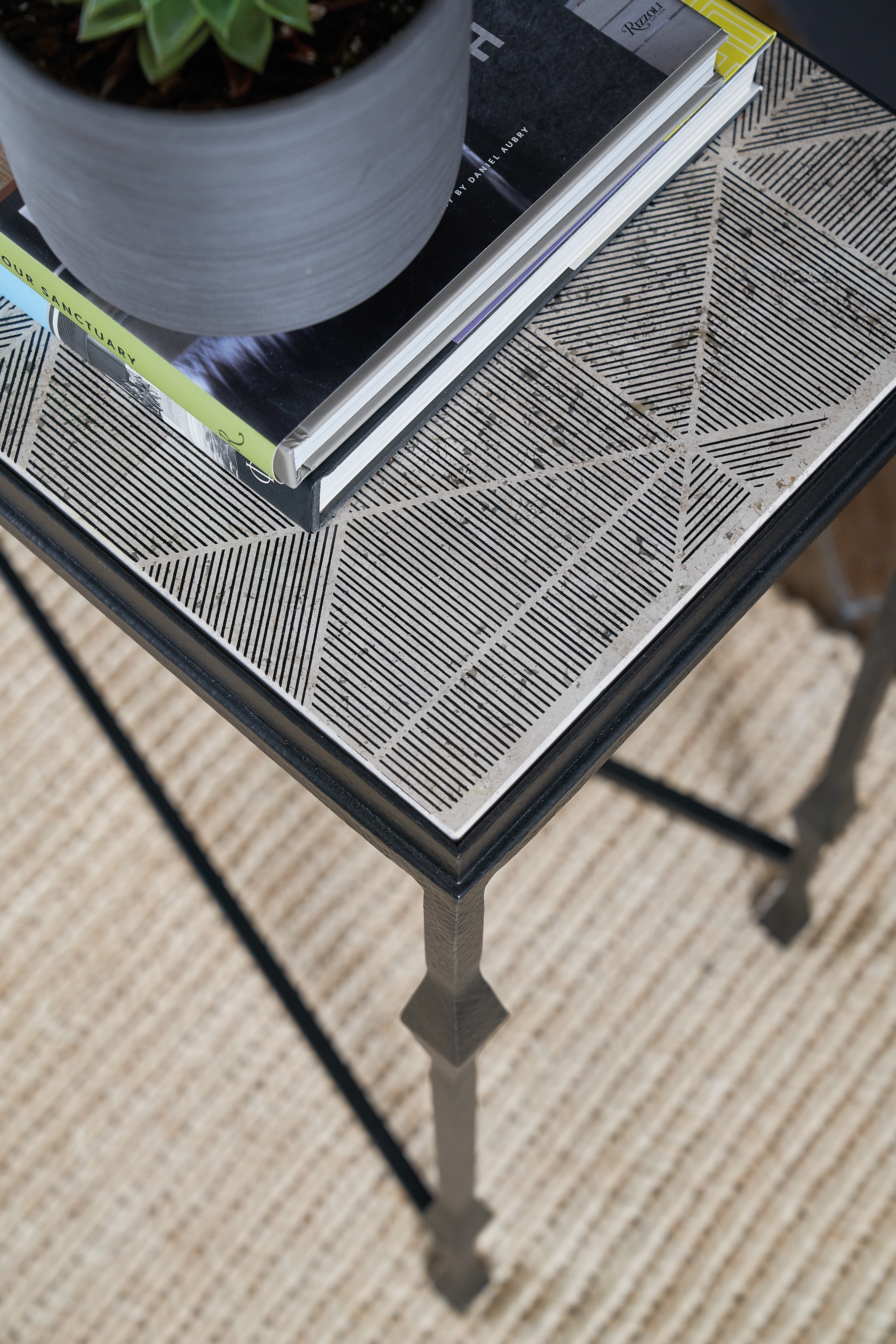 Metal-Wood Console Table