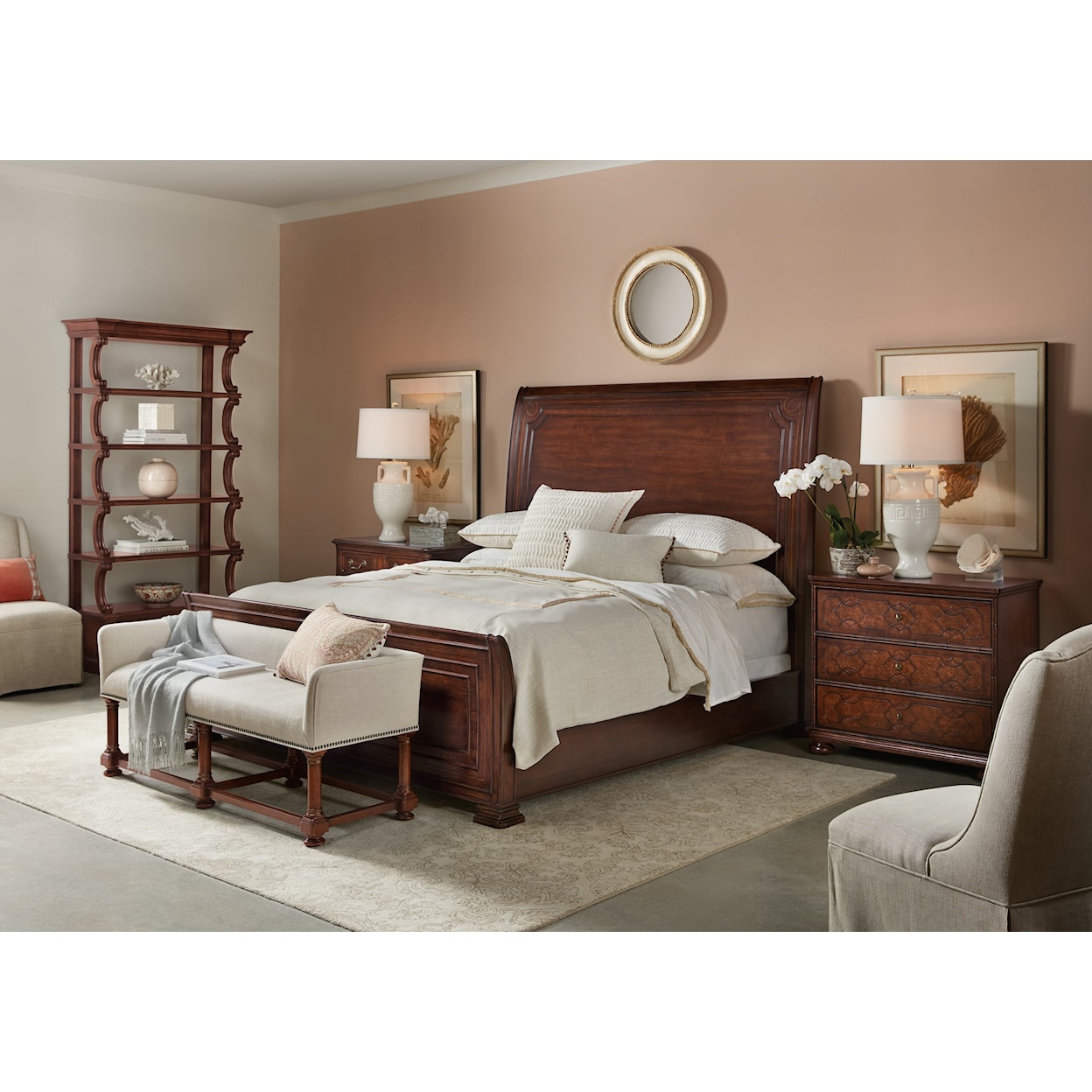 Hooker Furniture Charleston King Sleigh Bed