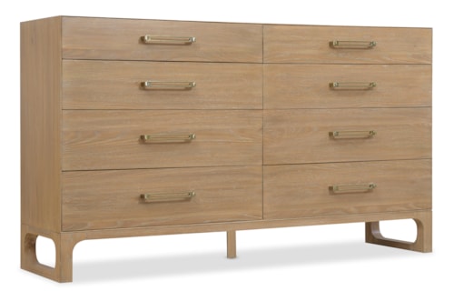 Contemporary 8-Drawer Dresser with Jewelry Tray